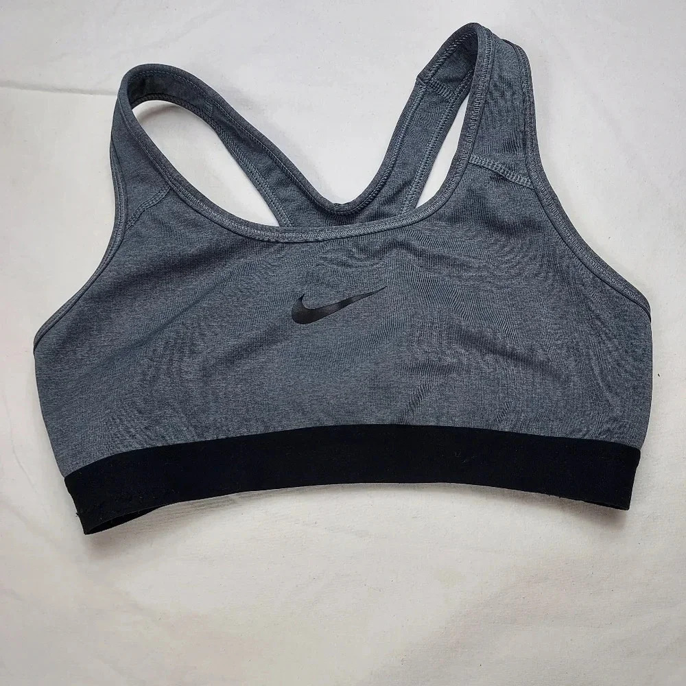 Nike Women's Pro Classic Padded Sports Bra Carbon/Black Color Size Small